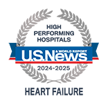 U.S. News High Performing Hospitals badge for Heart Failure